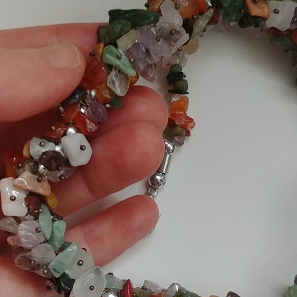 4/$15 - Stone chip necklace with matching bracelet
